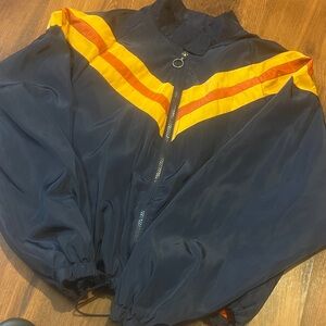 Navy, Yellow and Red Retro 80’s Jacket- Stranger Things Vibes!